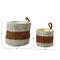 Hello Honey® Rust Striped Woven Jute Basket with Liner Set